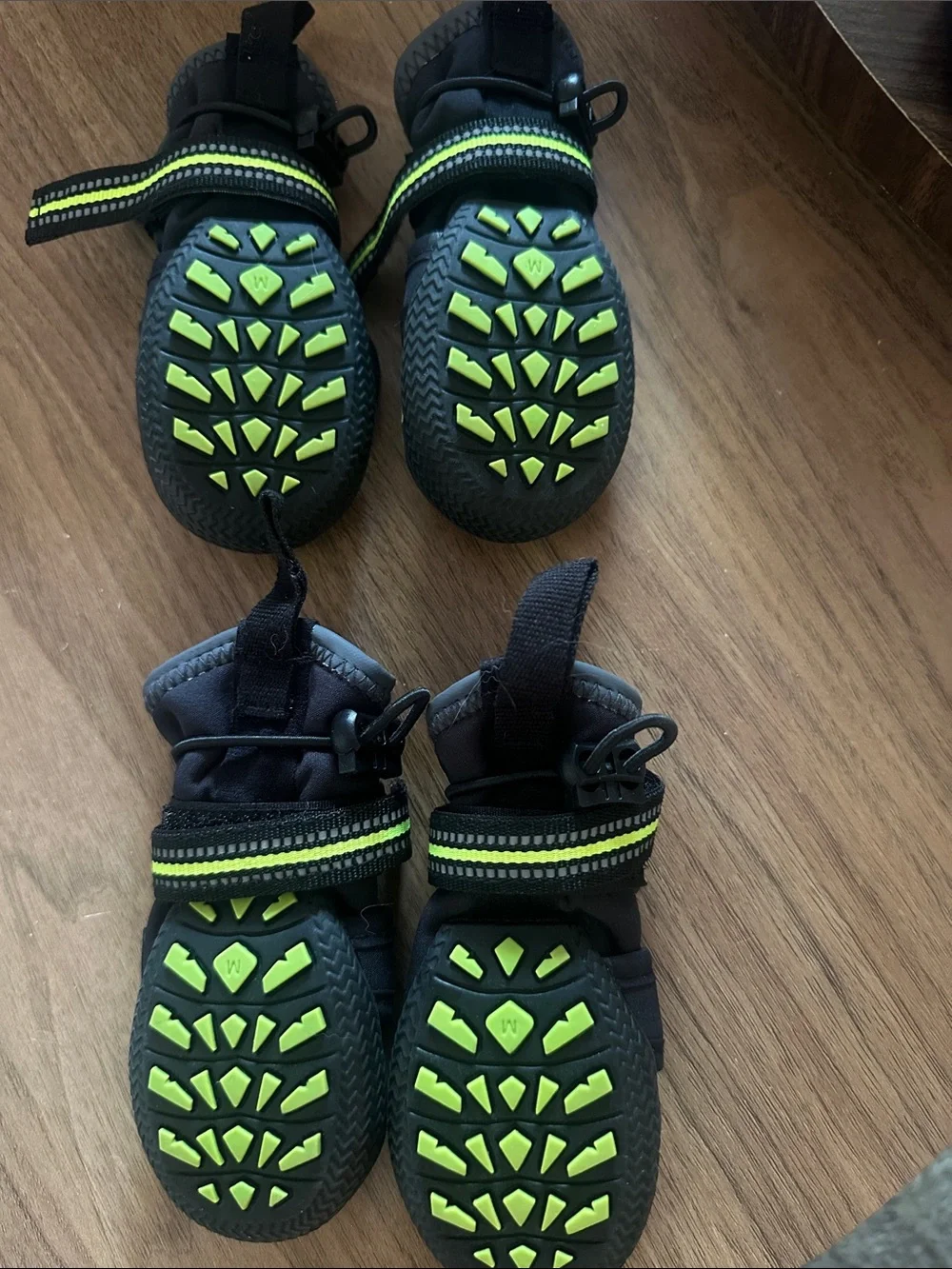 Arcadia Trail Reflective Neon Yellow & Black Dog Boots - 4 Pack